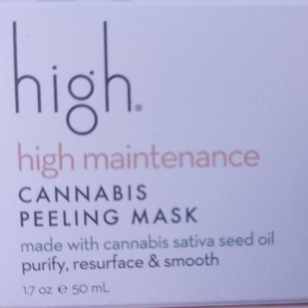 High. High maintenance. Cannabis peeling mask